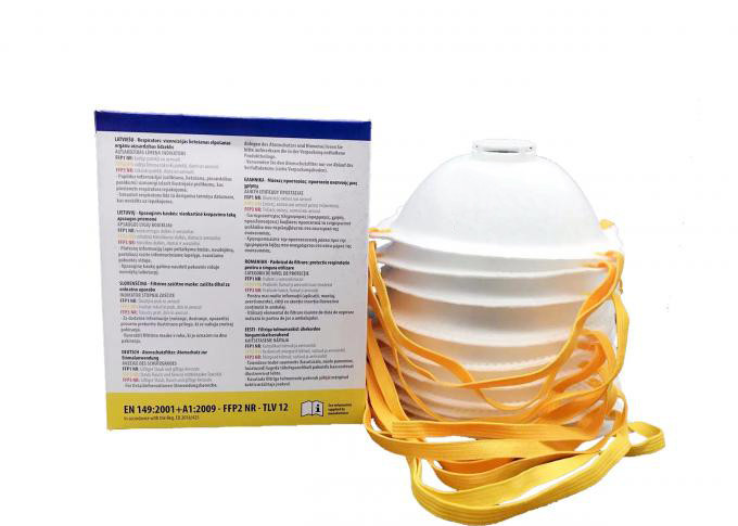 Flat N95 Respirator Mask , Eco Friendly Ffp2v Save Mask With Adjustable Nose Piece