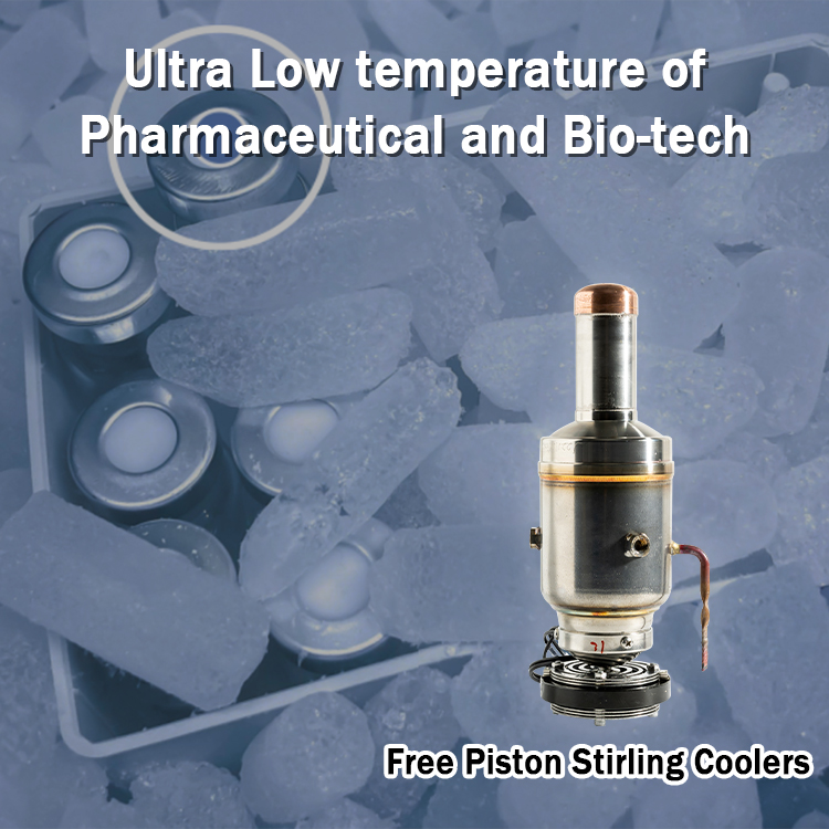 Stirling Cooling -130C Vaccine Cell Storage Transport for Ultra Low Temperature Needs