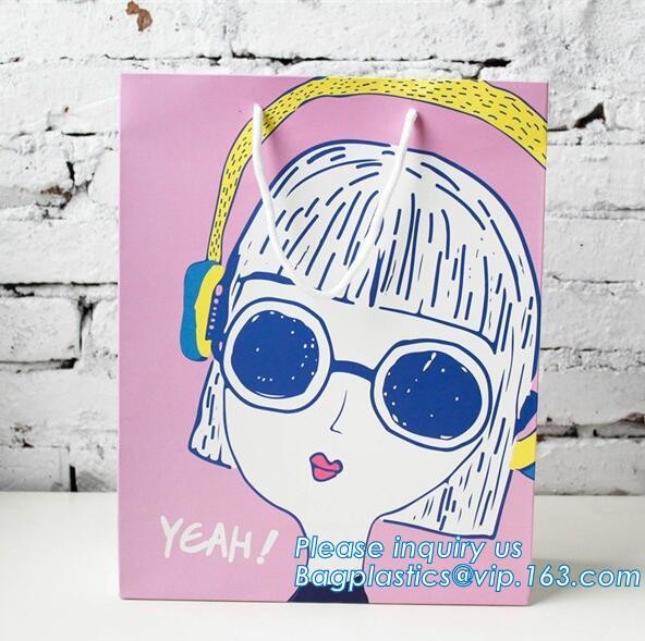 Luxury Paper Gift Carrier Shopping Bag Party Bag with Handles,printed paper carrier bag for apparel shopping bag, bageas