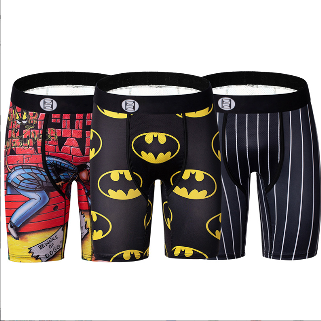 OEM Printing Mens Boxer Shorts Trunks Breathable Polyester Training Boxer Shorts