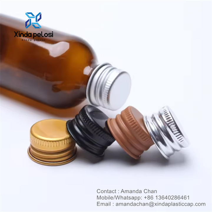 Aluminum Screw Caps Aluminum Thread Ribbed Screw Top Lids For Bottles Jars