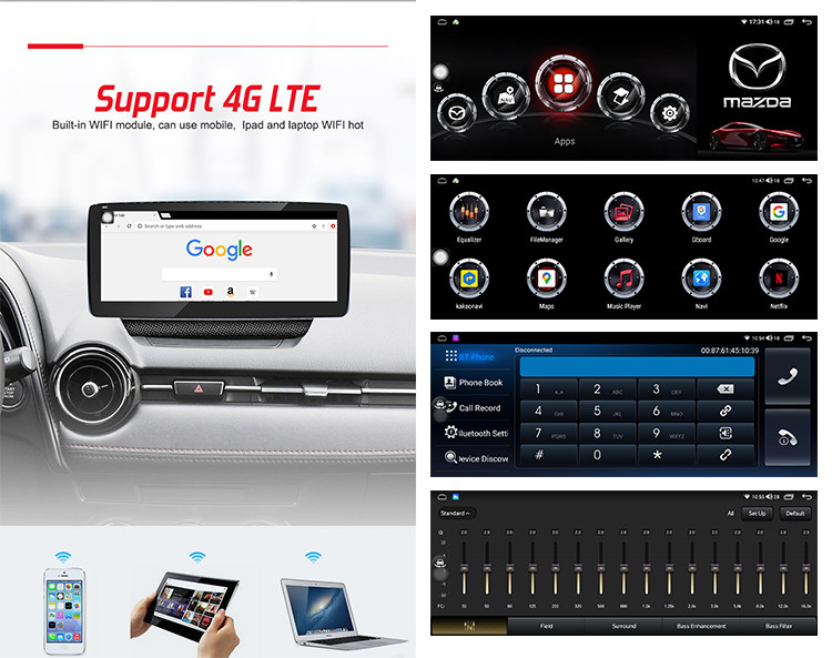 Mazda Car stereo CX-3 dual system support original joystick and wireless carplay 4G