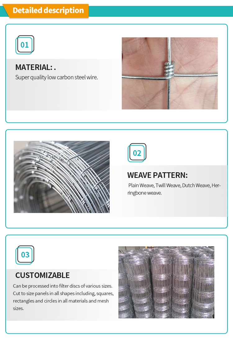 High quality cheap cattle goat field fence galvanized welded fence farm from anping animal wire mesh