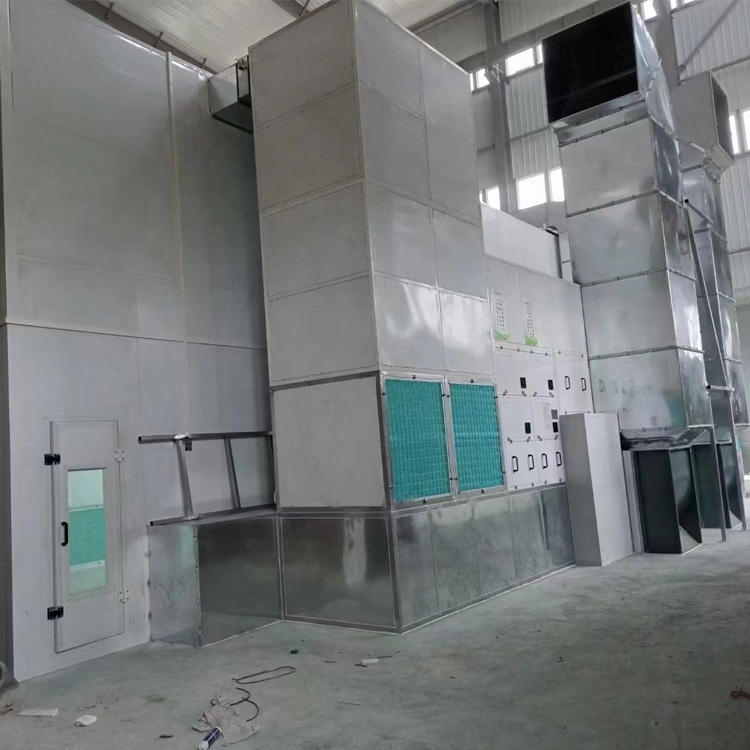 25m Truck Spray Booth With Rockwool Wallboard And Various No Load Speed