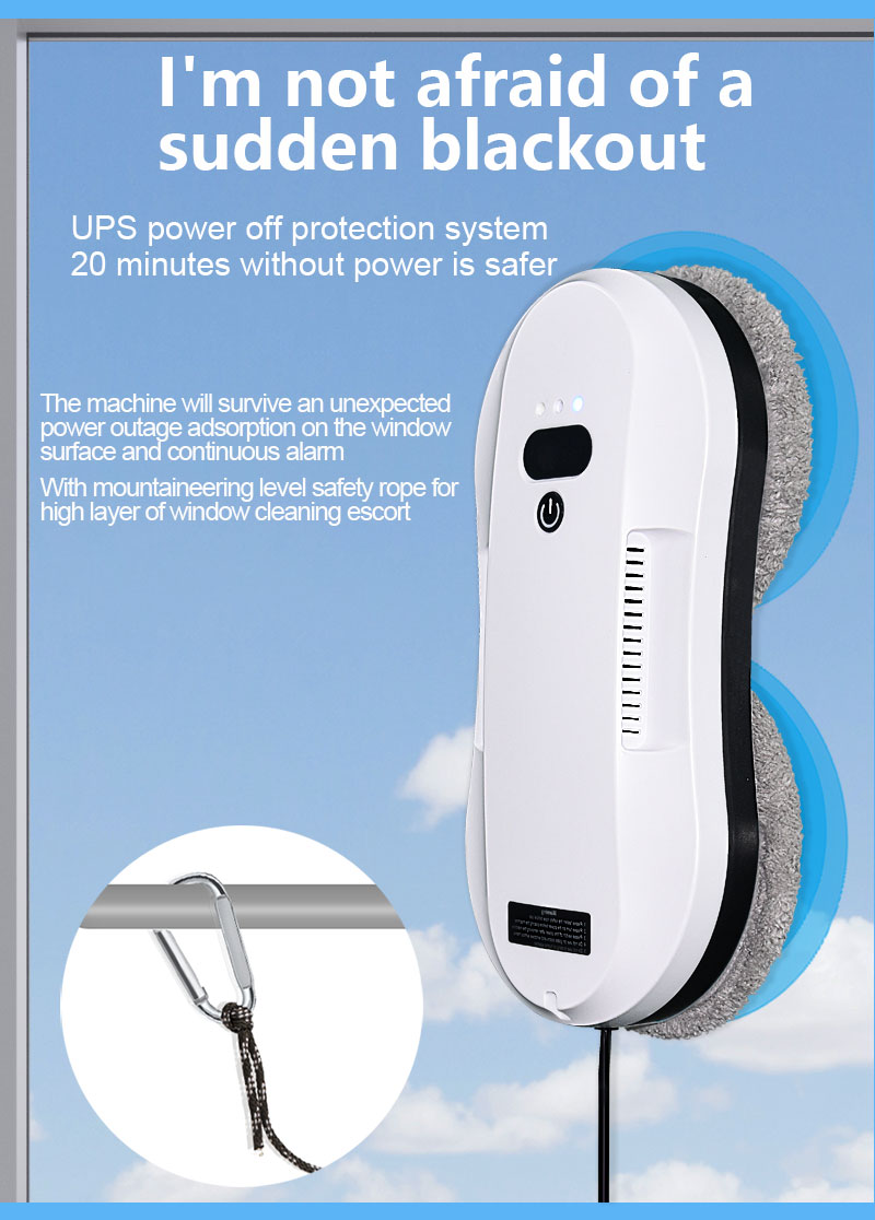 Brushless Motor Electric Window Cleaner Robot High Building Glass Intelligent Design