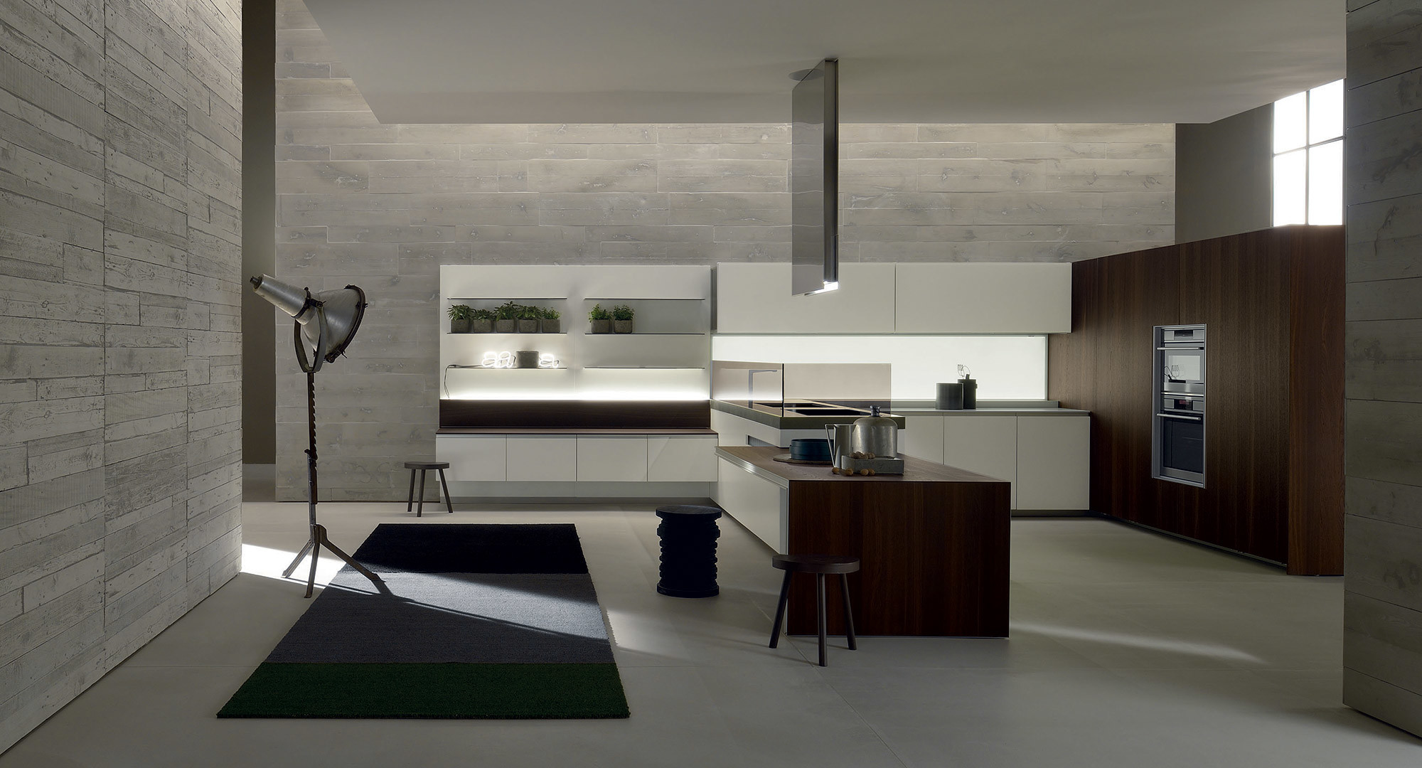80CM Microwave Inside Island Modern European Style Kitchen Cabinets