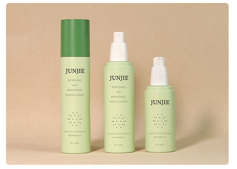 Green Plastic Pump Bottles Frosted Plastic Bottles Customized With Cylindrical Design