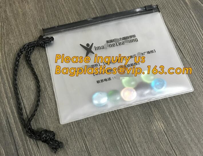 Plastic Bag OEM Custom PVC Loop Handle Image Printed Plastic Shopping Bag,Promotional Clear Waterproof Plastic Cosmetic