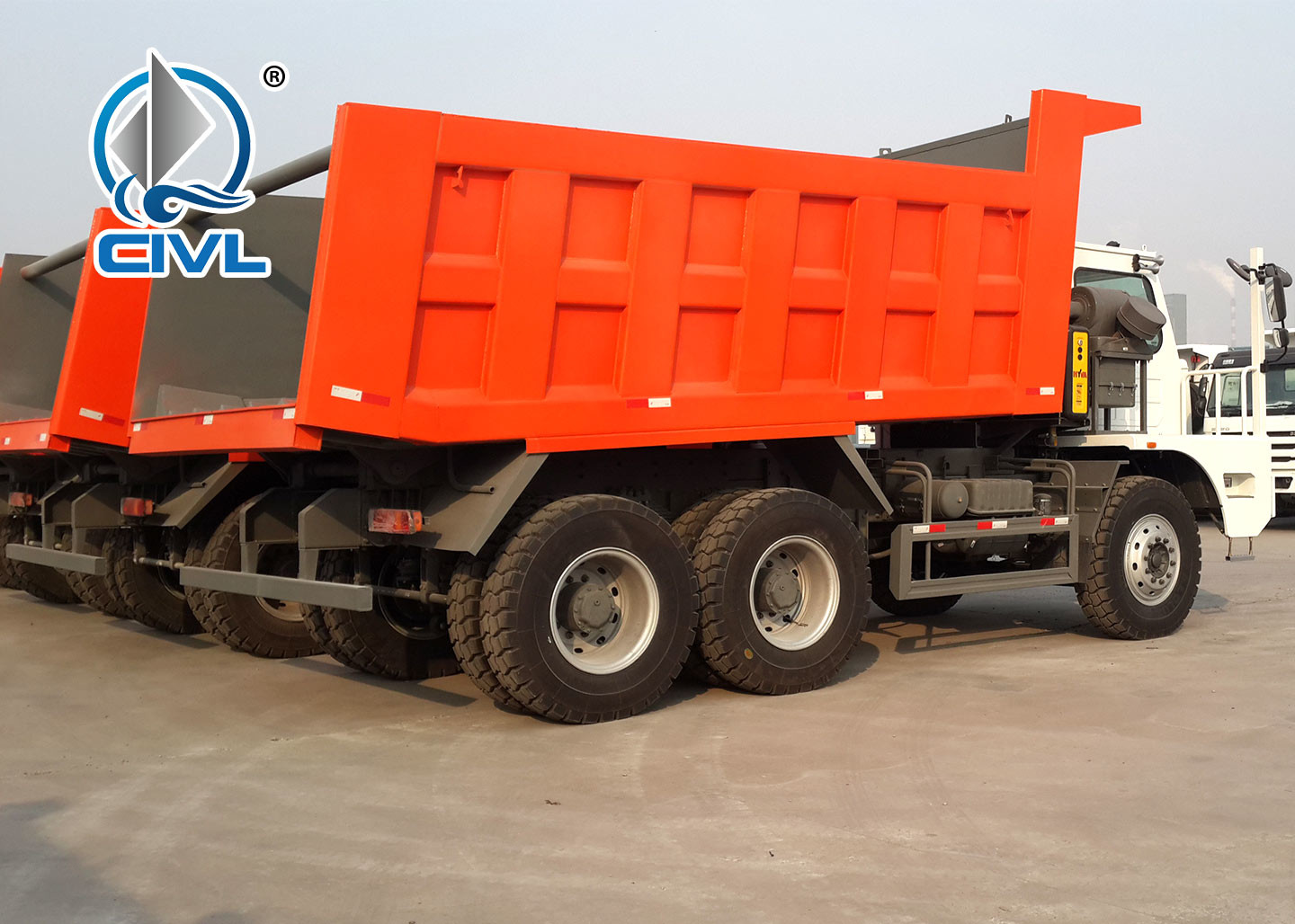 20CBM 6x4 10tires HOWO Heavy Duty Dump Truck 371 Hp Engine With WABCO System / Strengthen Bumper