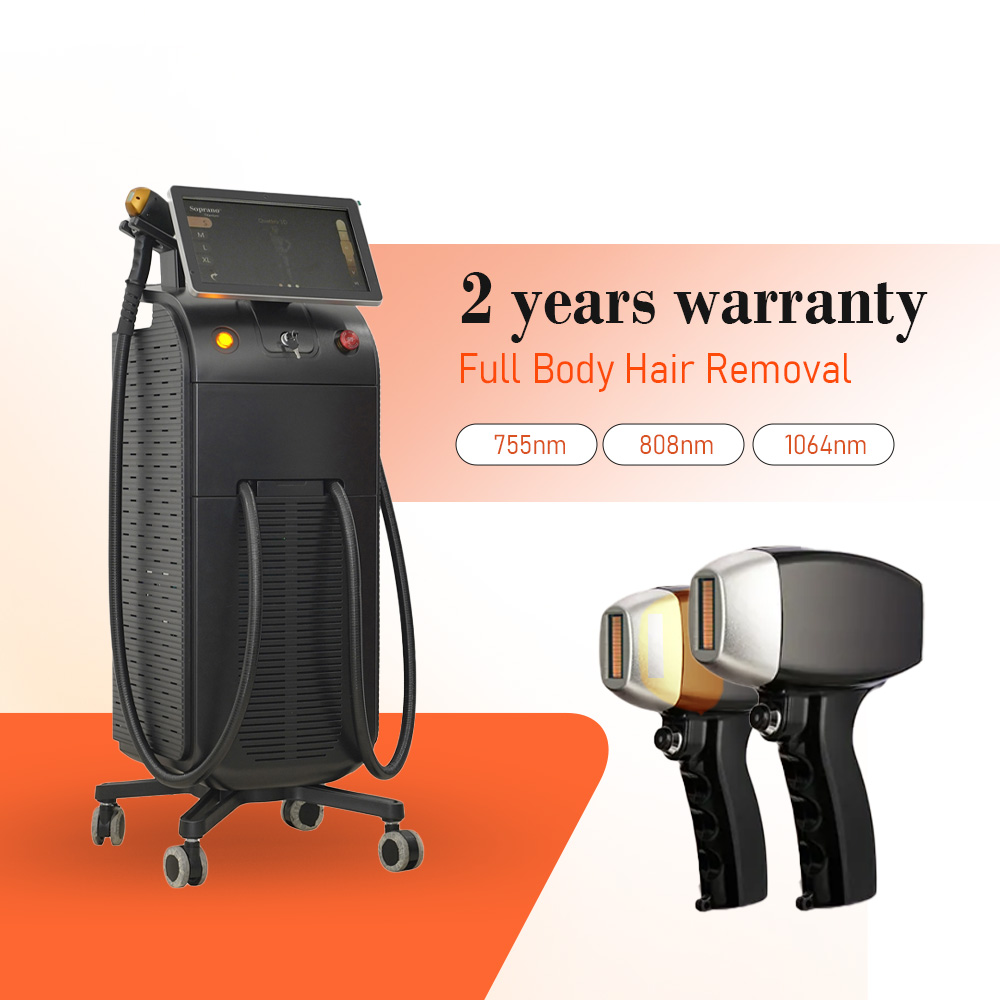 755 808 1064nm Diode Laser Hair Removal Machine ，Permanent Laser Hair Removal Machine