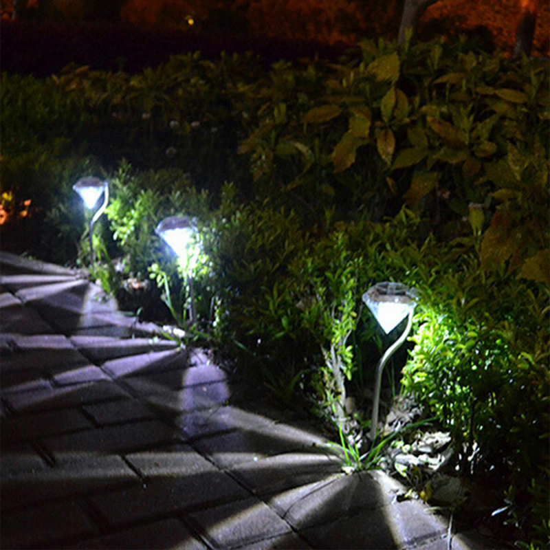 Creative Solar Light LED Garden Lights Colorful Outdoor LED Lamps Path Stake Decoration Diamonds Lawn Lamp Pathway Solar Lights