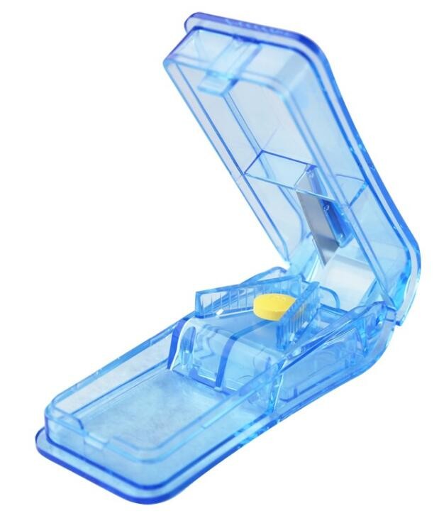 Portable Creative style foldable travel plastic cup with pill case, Random color creative travel cup with pill case for