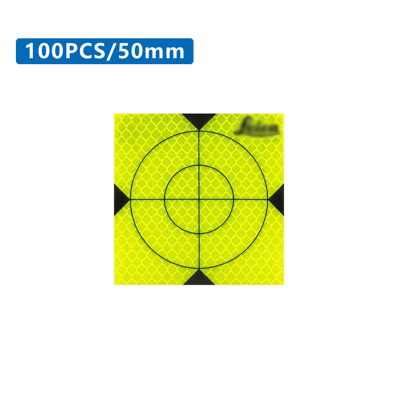 100pcs Size 60mm 20 30 40 50 80 Reflector Sheet For Total Station Survey Geography Fluorescent Green Triangle Reflective Sticker