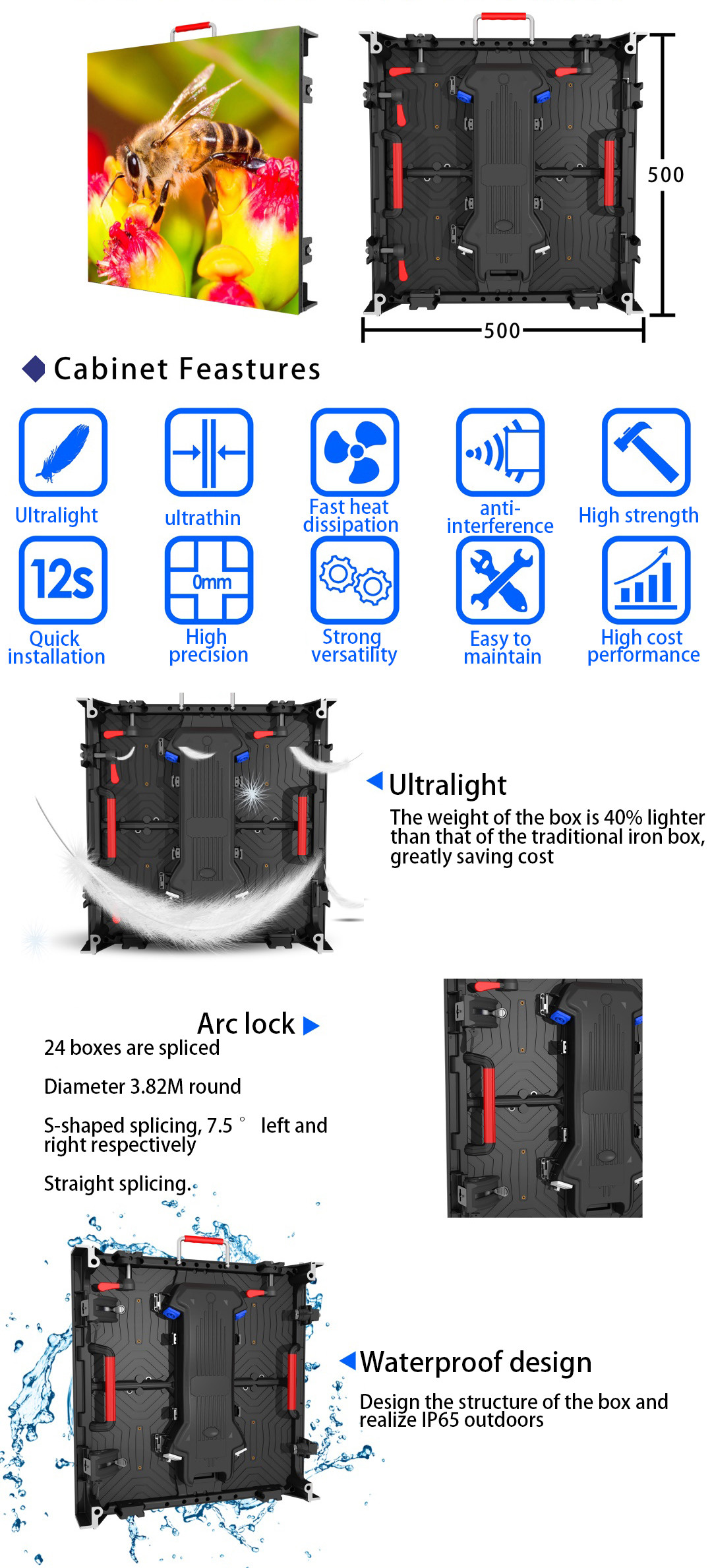 Full Color P3 Indoor LED Display Screen Panel Fixed For Conference Background
