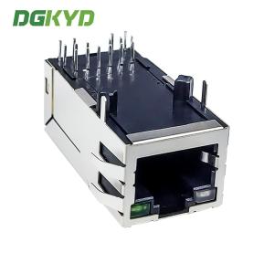 RJ45 Single Port Filter Network Connector With Light And Shielding PBT