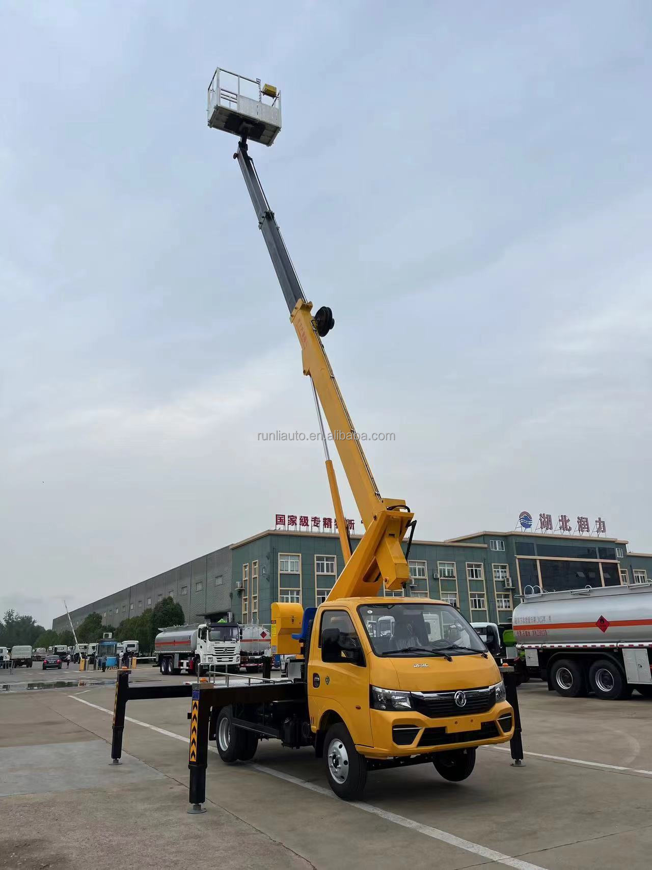 Factory DFAC DongFeng 16M 17.5M 20M 21M 23M High Altitude Operation Telescopic Hydraulic Boom Bucket Aerial Work Platform Truck