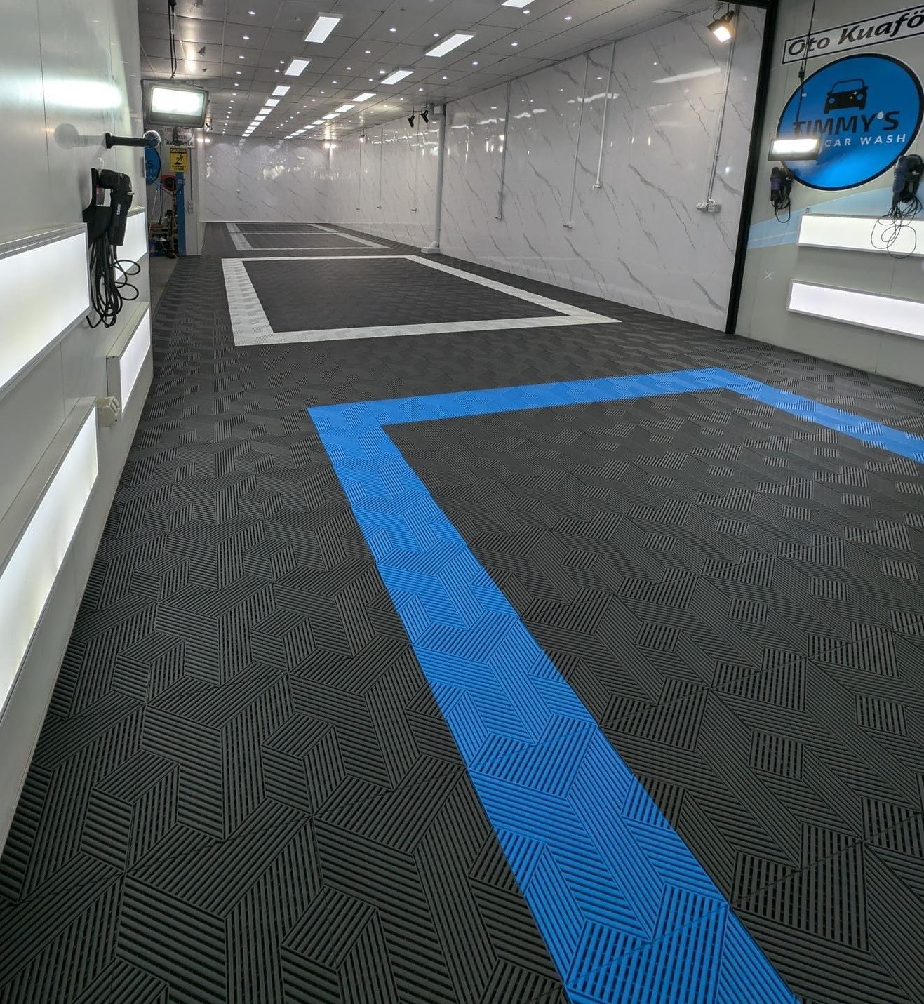 Grey Heavy Duty Garage Floor 400x400mm Industrial Interlocking Floor Tiles