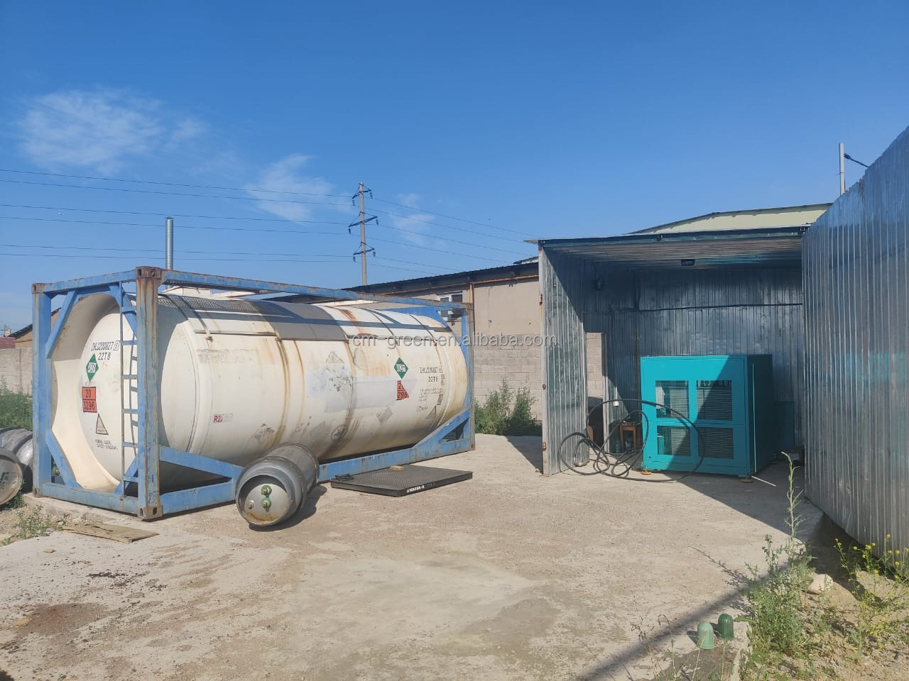 freon gas manufacturing plant ac recovery recharge machine 25HP ISO tank gas recovery unit