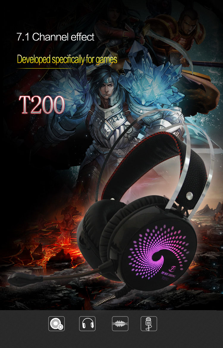 T200 Long Wheat 2021 Latest Wired Noise Reduction Headset