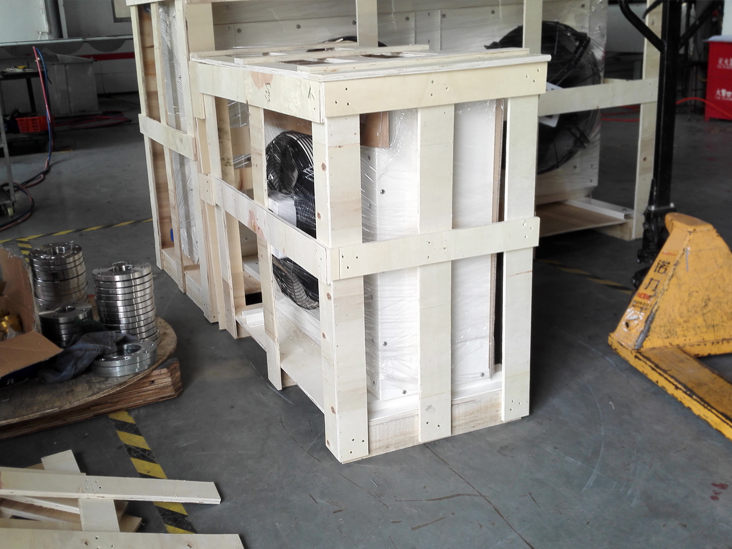 Process Hydrophilic Aluminum V Type Fin Dry Air Cooler Sustem