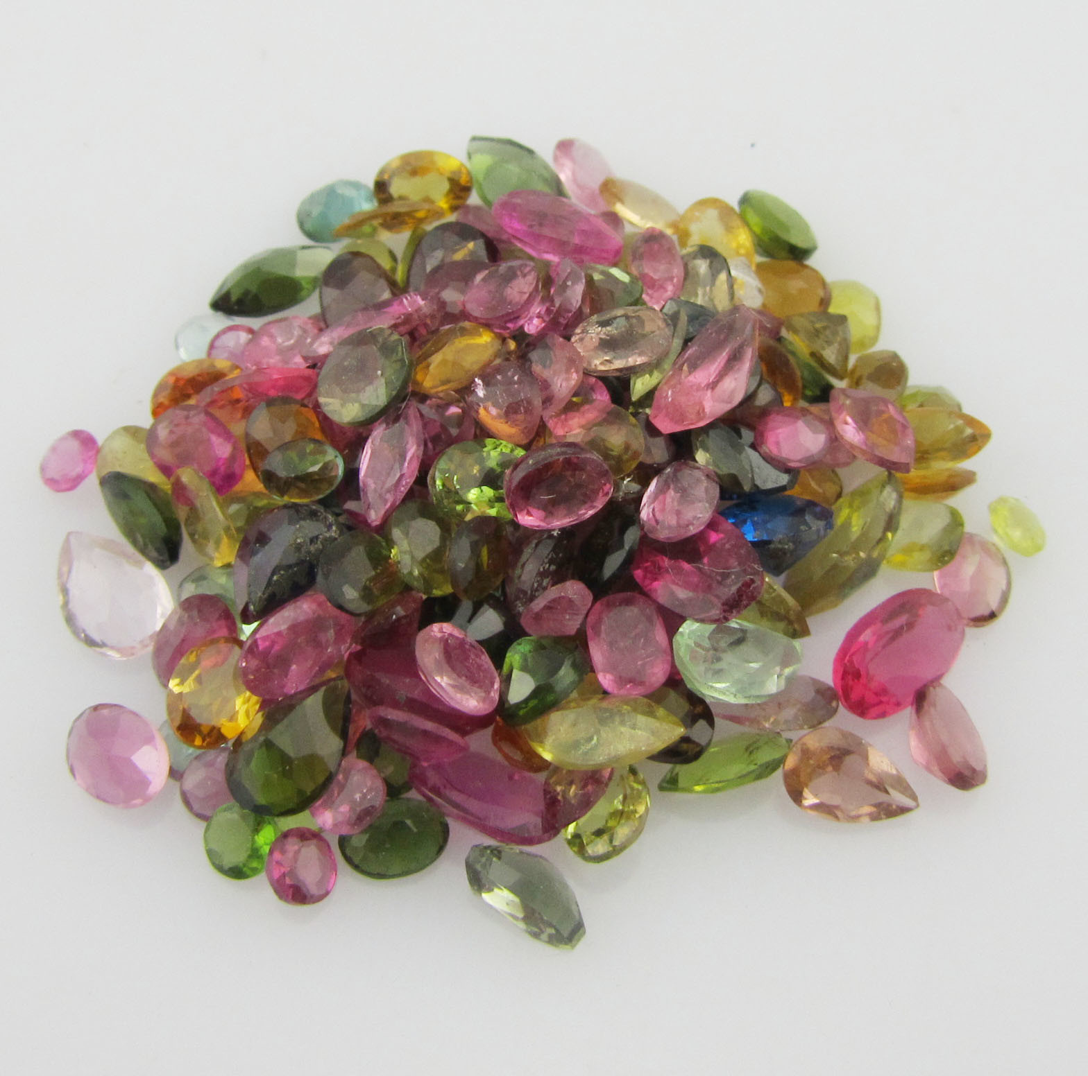 3~5g 925 Silver Gemstone Tourmaline Rings Womens Casual / Party Occasion Jewelry Colorful Natual Gemstone