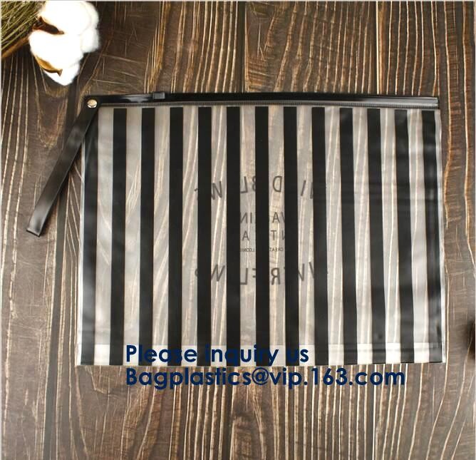 Hot Sale Waterproof Frosted Slider PVC Zipper Bags Wholesale Custom Printed Plastic Transparent k Cloth Bag