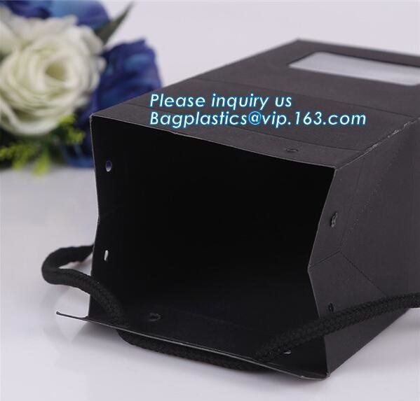 Luxury paper bags with handles Different Sizes,250gsm art paper shopping carrier bag custom printing with handle rope