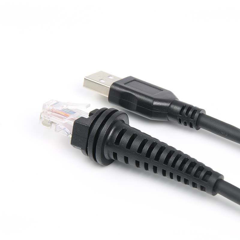 Straight PVC Serial Cable Usb To Rj45 6.5ft For Barcode Scanner