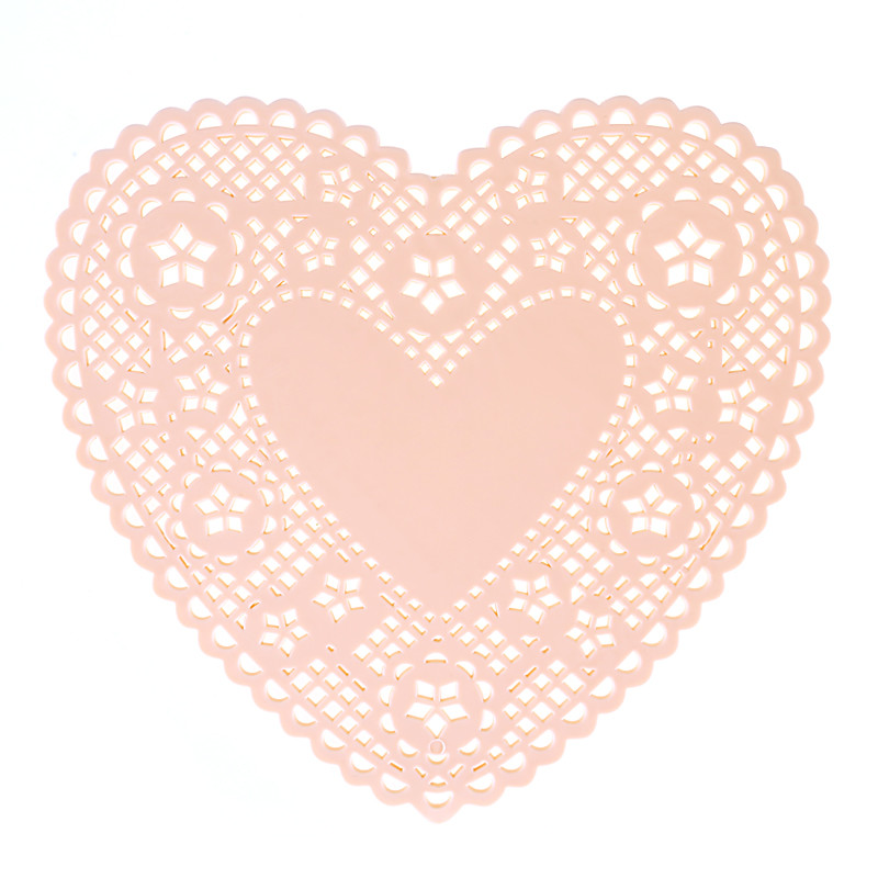 Heart Hollow Out PVC Heat Resistant Table Mats Plate Bowl Coaster