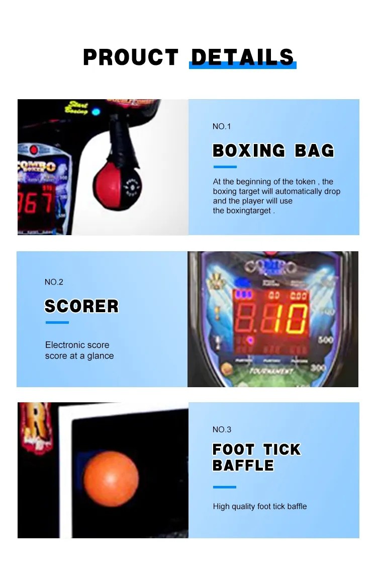 Custom Coin Operated Punch Ball Machine Boxing Hit Machine Indoor Adults Sport Games
