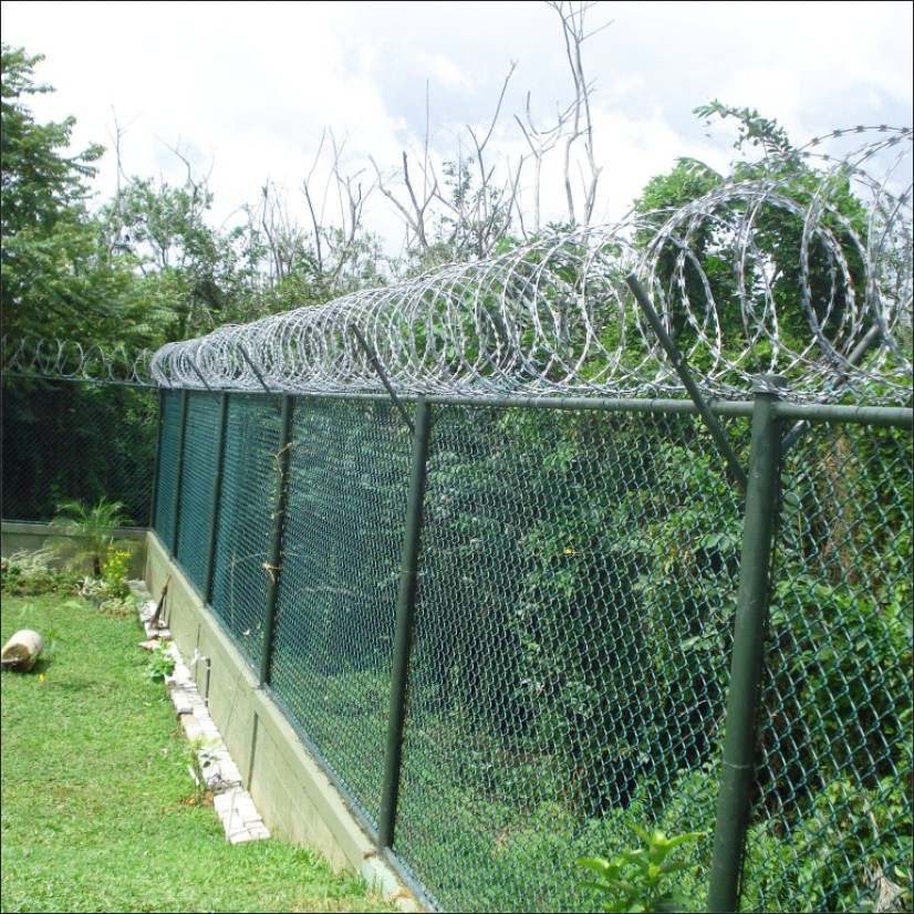 pvc wire mesh plastic coated chain link fence aquaculture purse seine orchard protection net pvc coated chain link fence