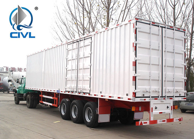 Classical CIVL 3 Axles High Coloumn Cargo Semi Trailer Trucks Option Demission