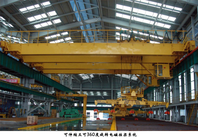 QL Type Heavy Duty Overhead Crane Mechanical Workshop Electromagnetic Suspension