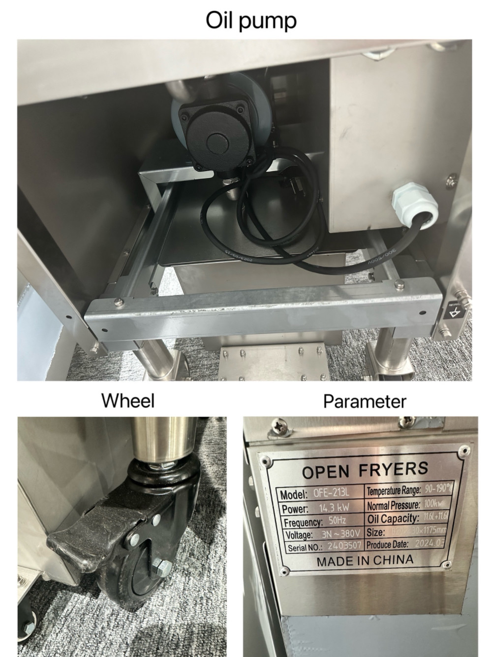 14.3kw 380V Touchscreen Smart Panel With Oil Filter System Electric Open Fryer