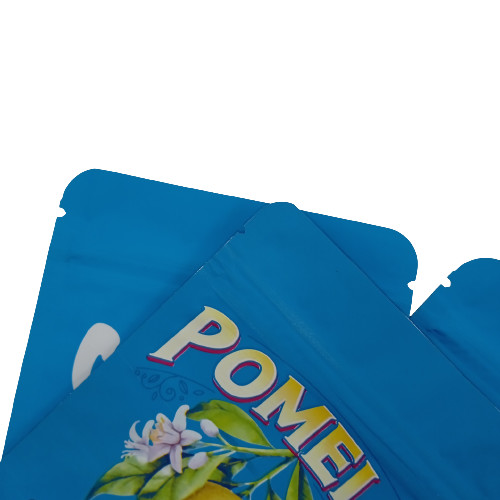 Snack 300g Stand Up Pouches Blue Mylar weed Bags With Zipper Lock
