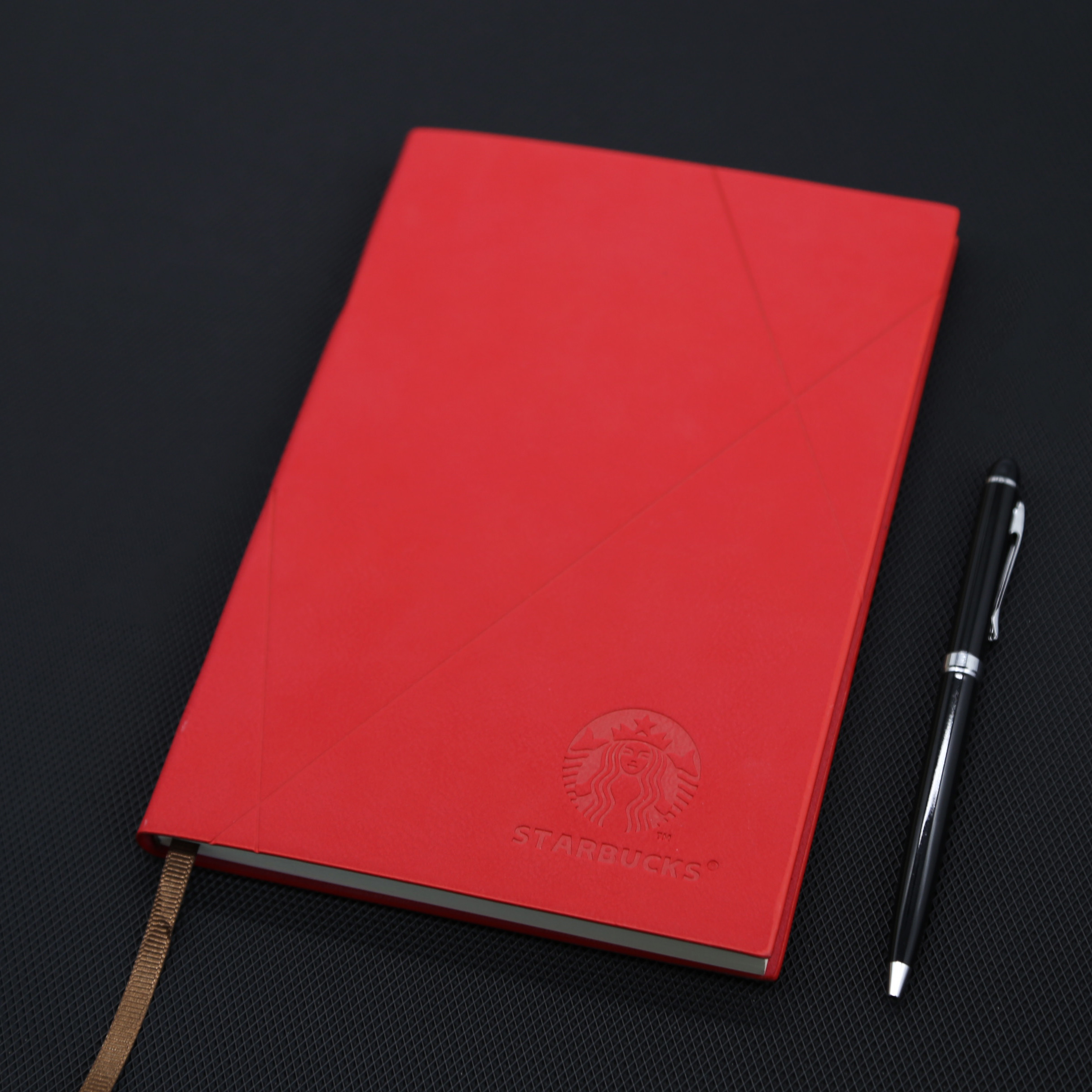 Embossed Logo Custom Journal Notebook A5 Red Color For Company Promotion