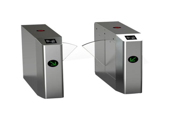 Double direction waist high turnstiles , clear acrylic automatic flap barrier