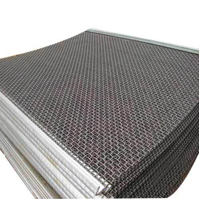 Vibrating 65mn Hooked Crimped Woven Wire Mesh Screens For Quarry And Mining
