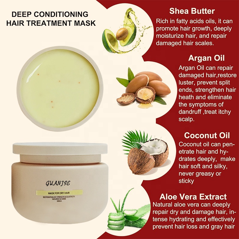 Moisturizing Cream for 4C 3C Kinky Hair Natural Collagen Keratin Hair Treatment Mask