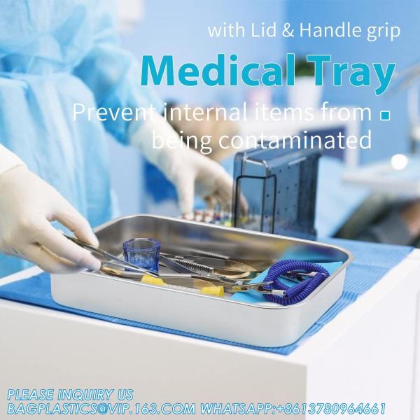 Medical Surgical Trays Stainless Steel Dental Instruments Tray Organizer Holder