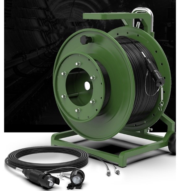 Outdoor Tactical Fiber Optic Cable Assembly With Military Tactical Connector