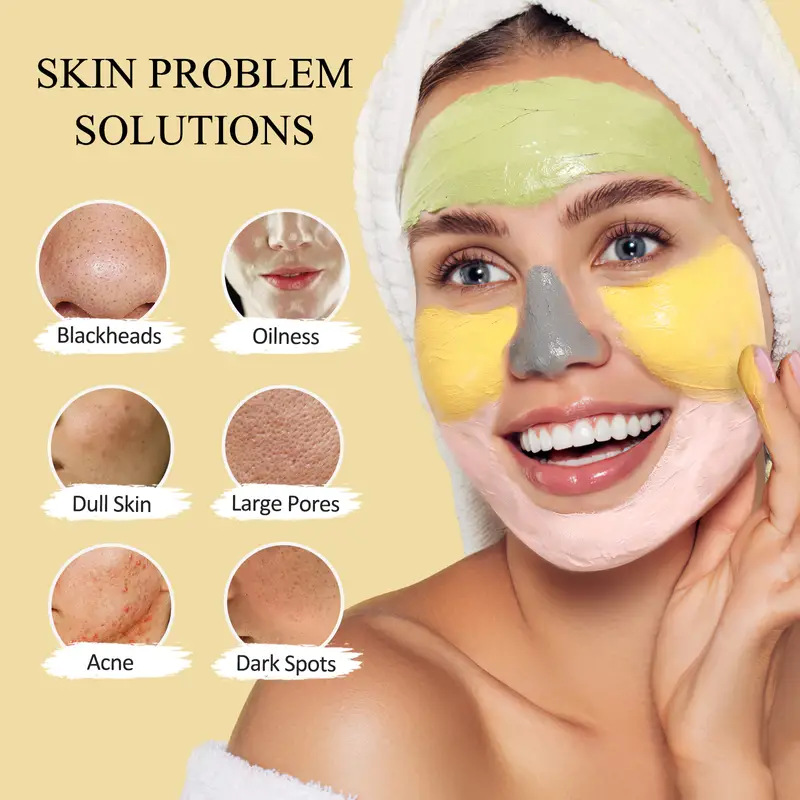 Vitamin C Organic Rose Dead Sea Clay Mud Mask for Face and Body Deep Skin Cleanser Facial Black Mask Purifying