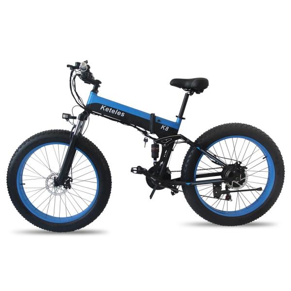 EU Quality 26x4.0 inch Fat Tire Folding E-Bike 1000W Motor 13AH Lithium Battery