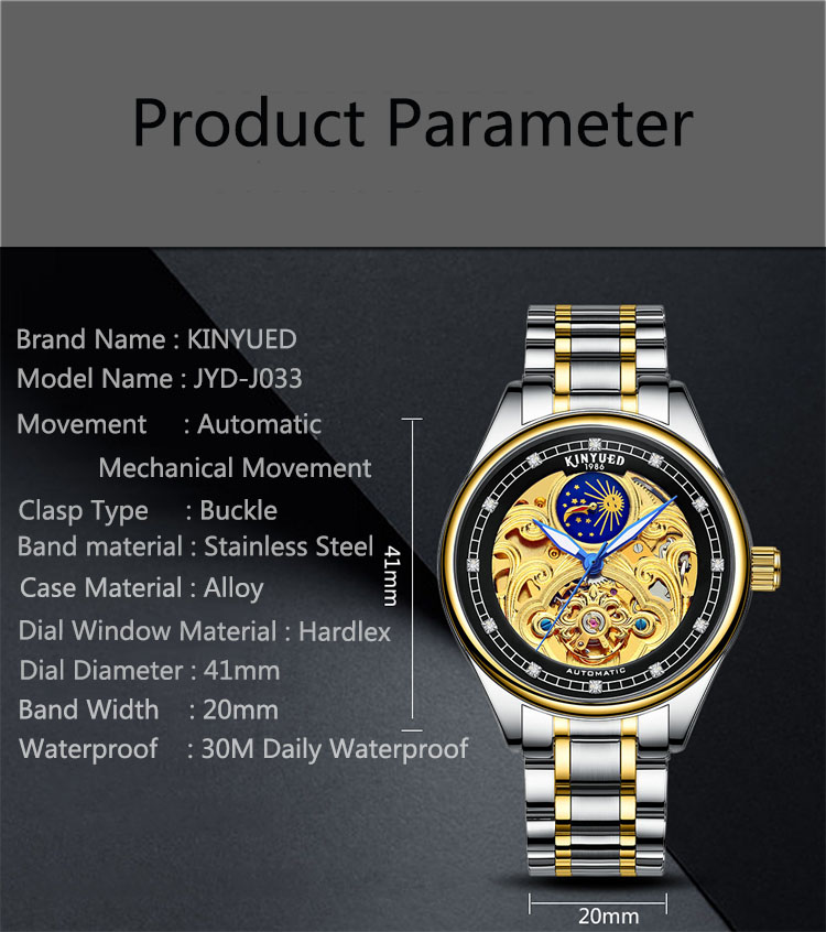 Modern Luxury Mechanical Watches Crystal Diamond Dial High Refraction