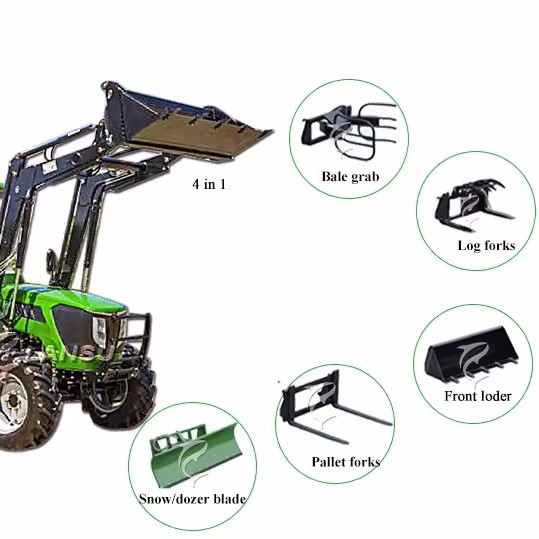120HP Agriculture Tractor , Large Farmland Tractor With Front Loader
