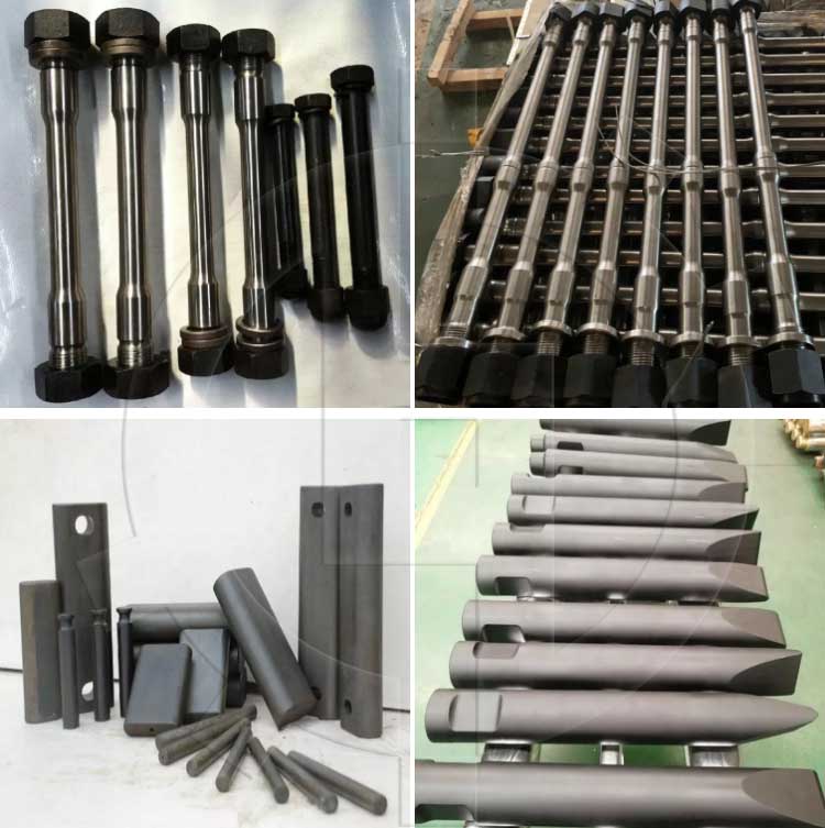 M58*1300 B230 B250 Hydraulic hammer Through bolt Side Rod Assy For B360 B450 Excavator Hammer Beaker