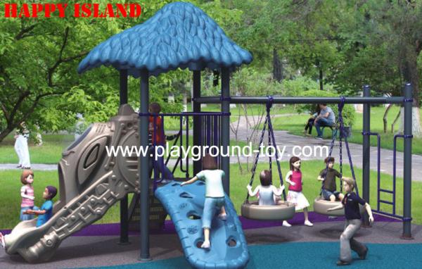 Outdoor LLDPE Children Swing Sets Childrens Wooden Swing Sets For Amusement Park