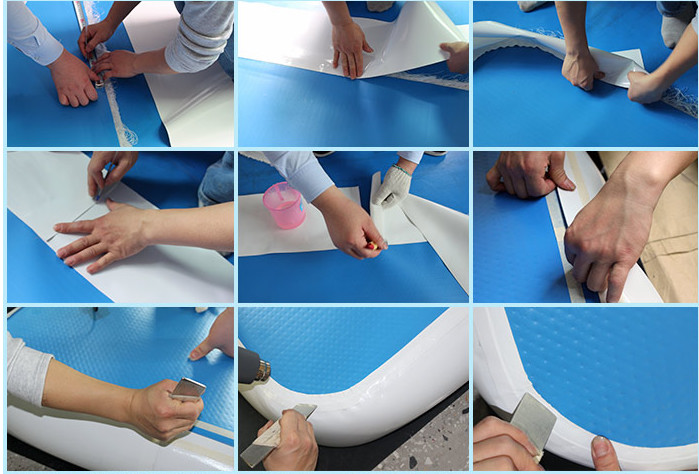 DWF Inflatable Air Mat Exercise Yoga Mat Color Customized For The Water / Ground