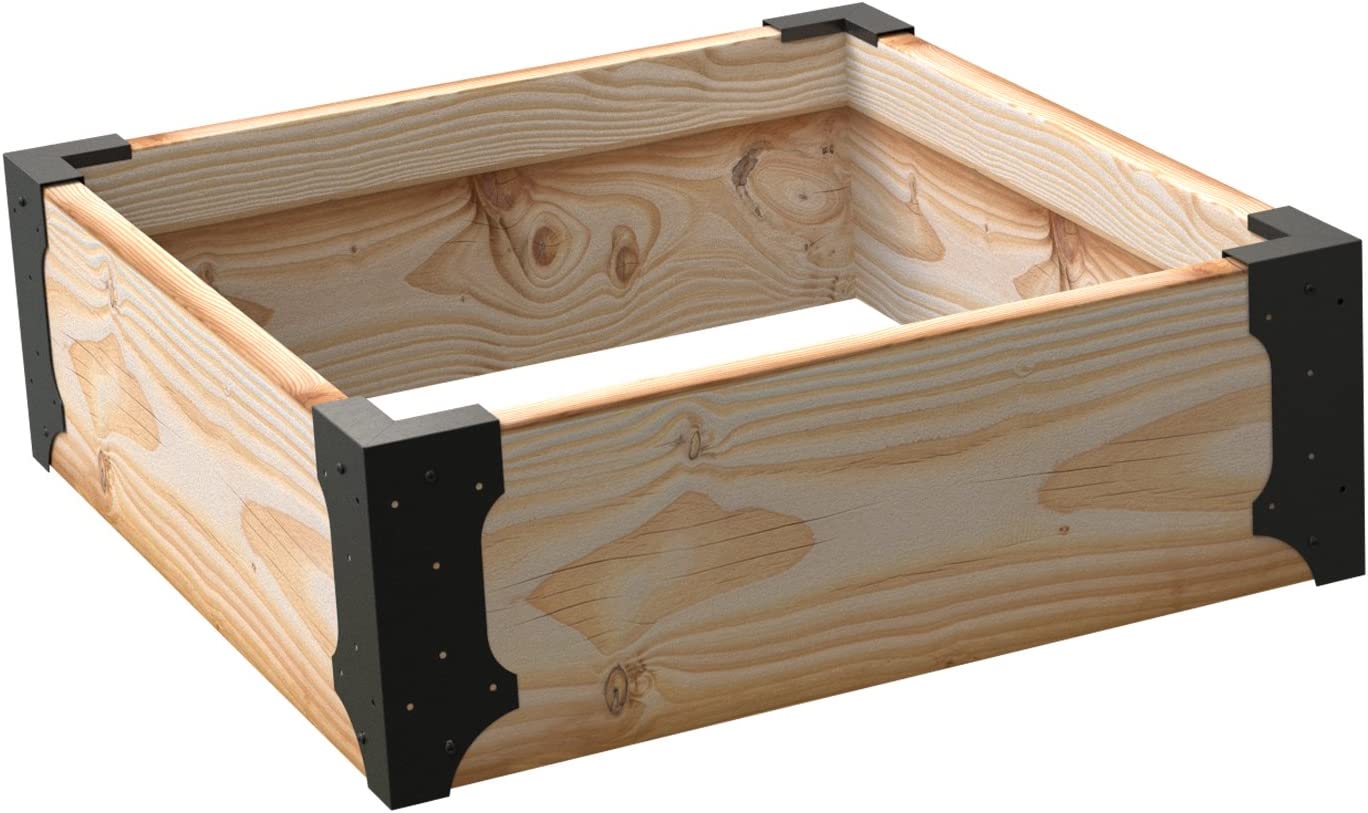 4 Pcs Surealong Raised Garden Bed Corner Brackets 2.27kg 4.5 x 1.63 x 11.75 inch