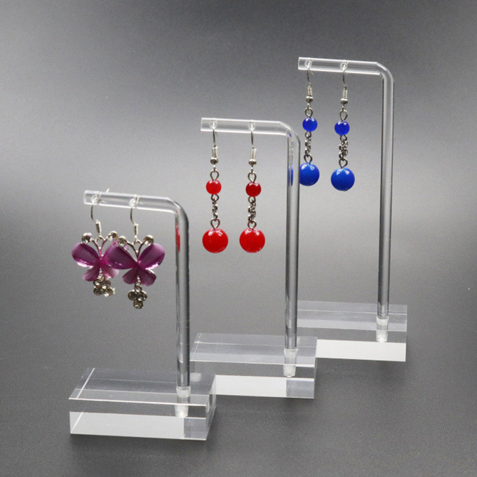 Assembled Elegant Design Plexiglass Acrylic Earring Display Stand Holder For Earrings